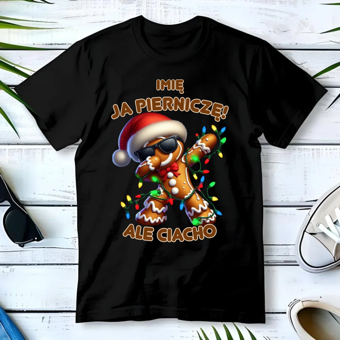 Koszulka męska świąteczna - Piernik Ja pierniczę ale ciacho - personalizowana BN94 - StoryCups.pl