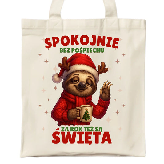 Torba świąteczna - Leniwiec Za rok też są święta BN92 - StoryCups.pl