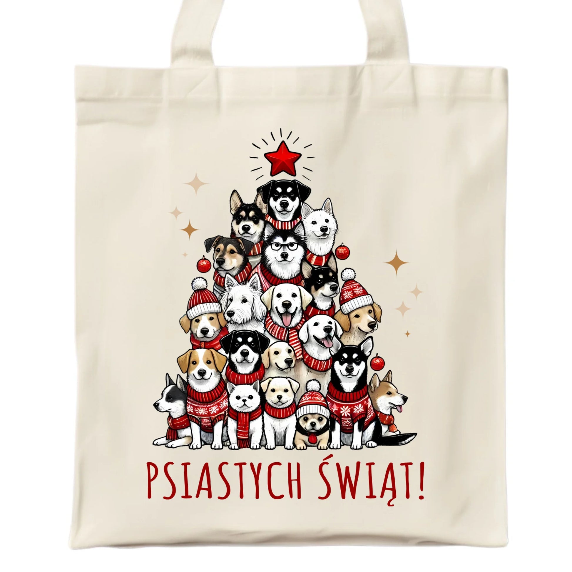 Torba świąteczna - Psia choinka Psiastych Świąt BN90 - StoryCups.pl