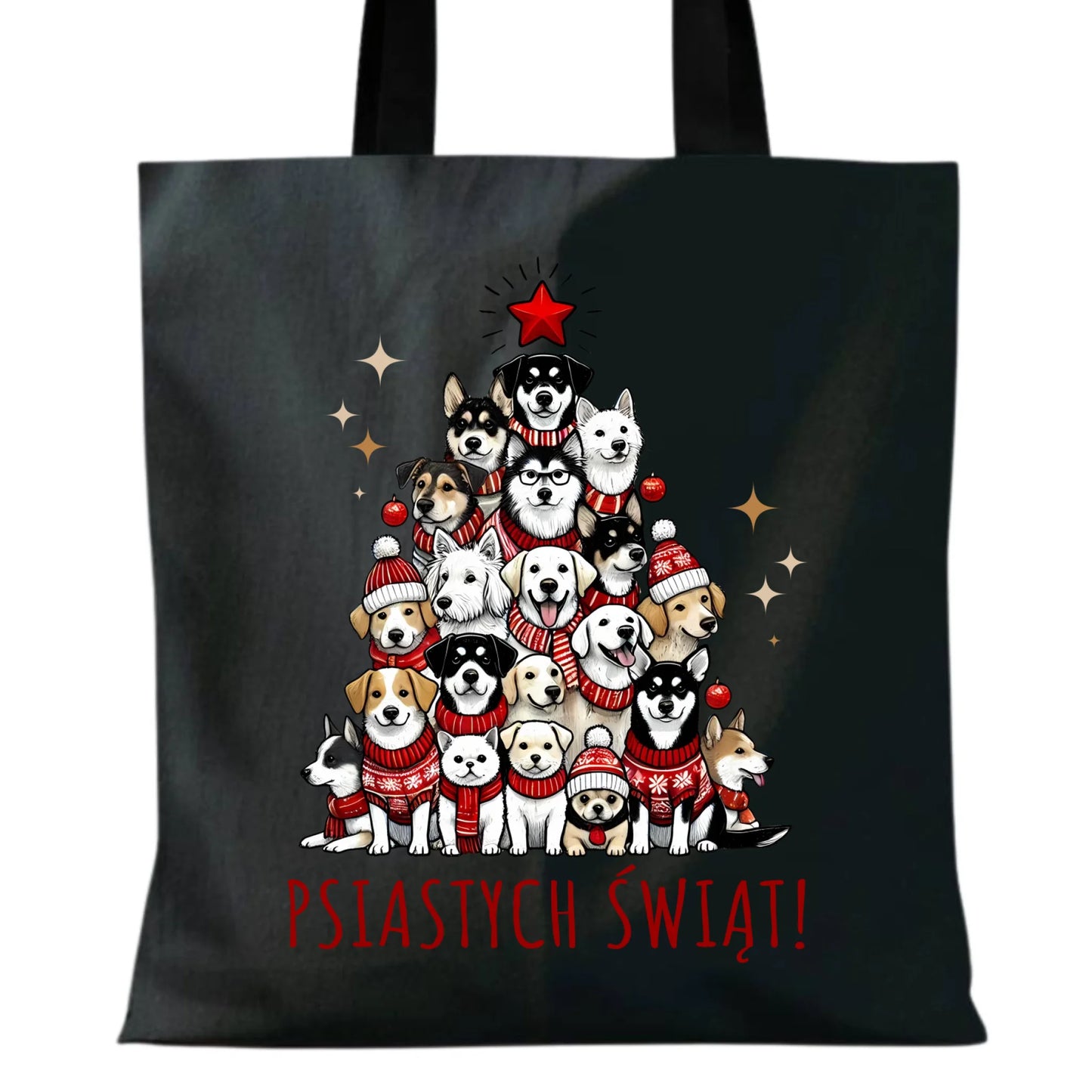 Torba świąteczna - Psia choinka Psiastych Świąt BN90 - StoryCups.pl