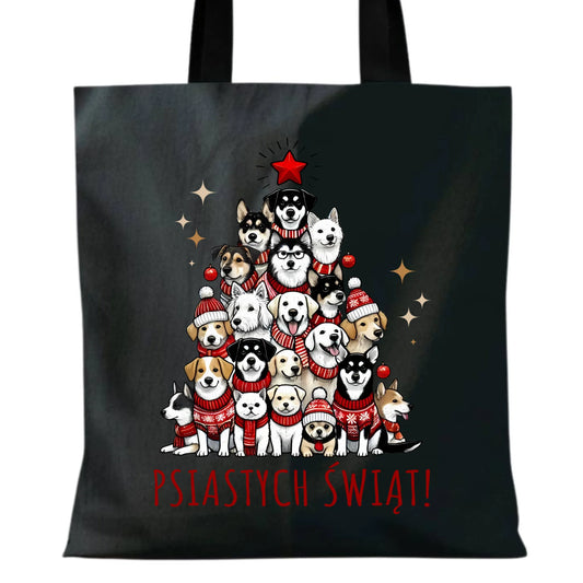 Torba świąteczna - Psia choinka Psiastych Świąt BN90 - StoryCups.pl