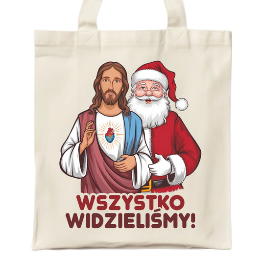 Torba świąteczna - Jezus i Mikołaj Wszystko widzieliśmy BN89 - StoryCups.pl