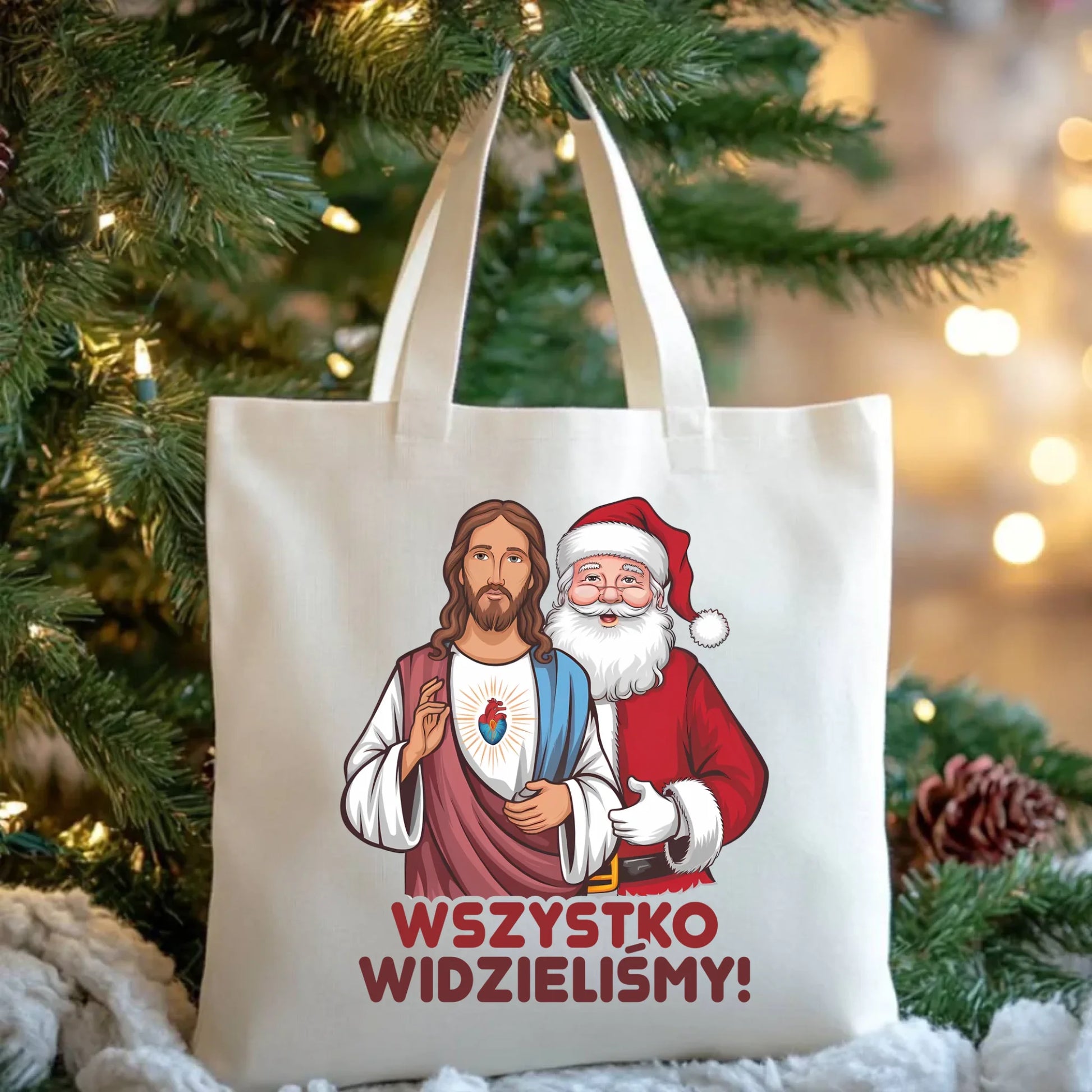 Torba świąteczna - Jezus i Mikołaj Wszystko widzieliśmy BN89 - StoryCups.pl