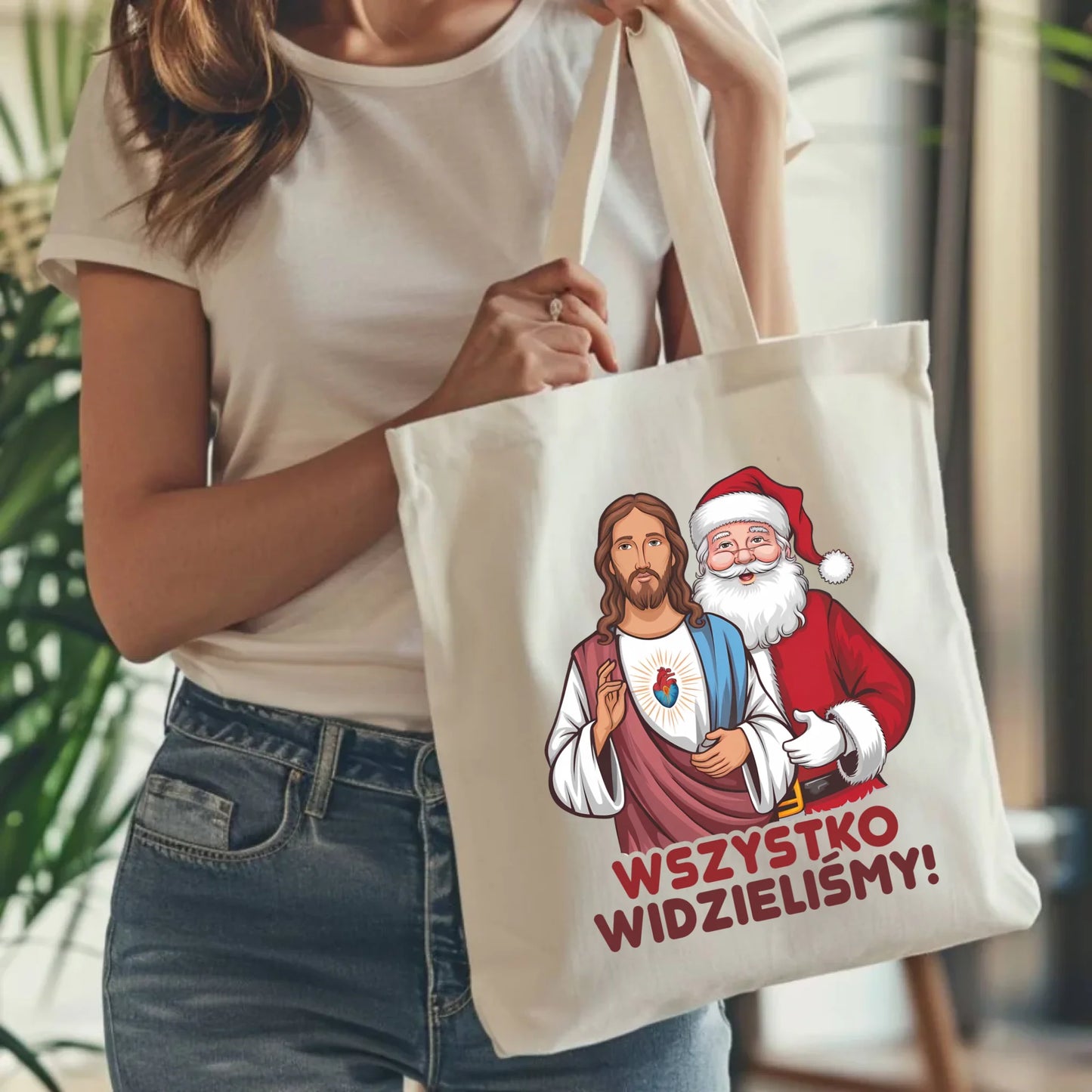 Torba świąteczna - Jezus i Mikołaj Wszystko widzieliśmy BN89 - StoryCups.pl