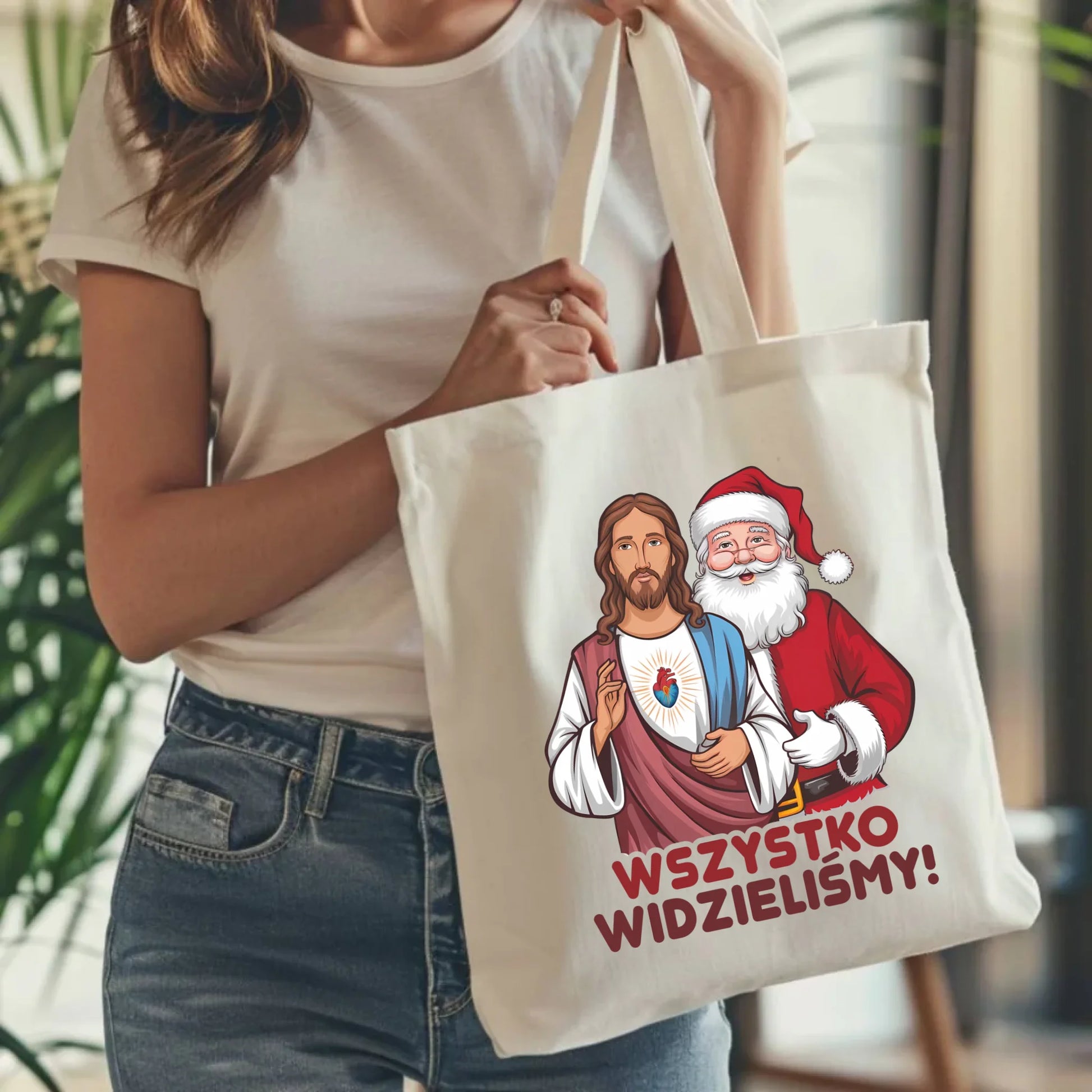 Torba świąteczna - Jezus i Mikołaj Wszystko widzieliśmy BN89 - StoryCups.pl