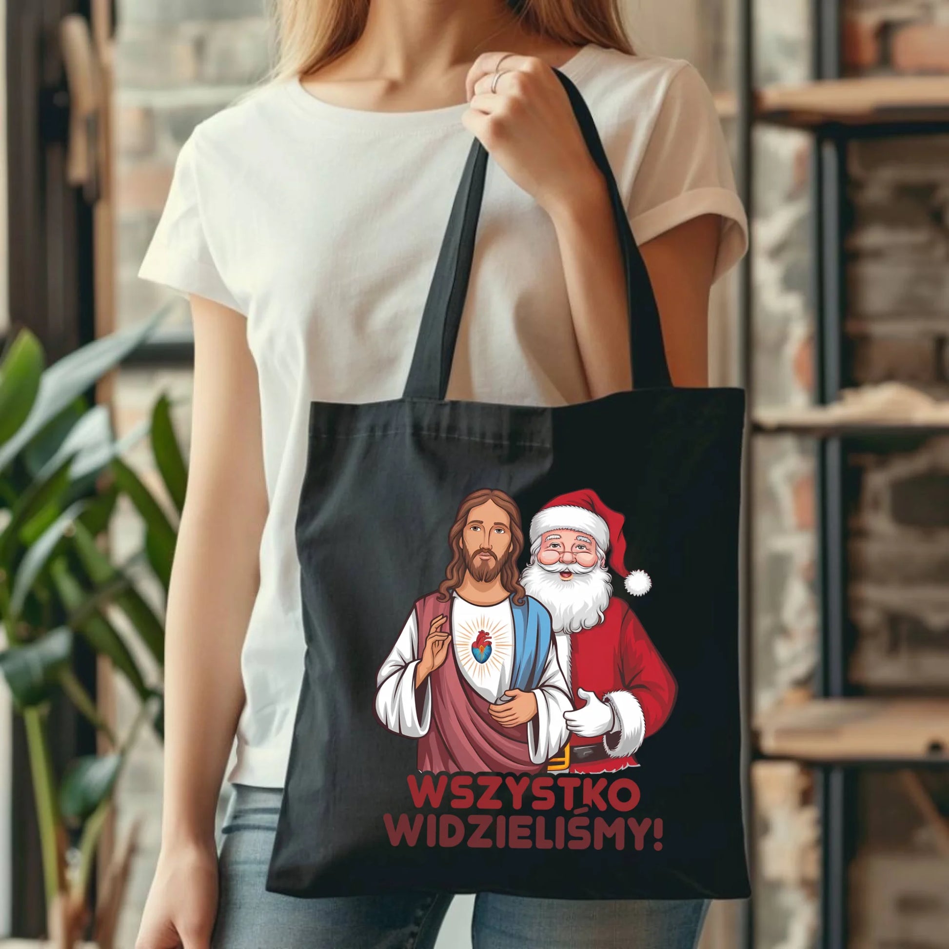 Torba świąteczna - Jezus i Mikołaj Wszystko widzieliśmy BN89 - StoryCups.pl