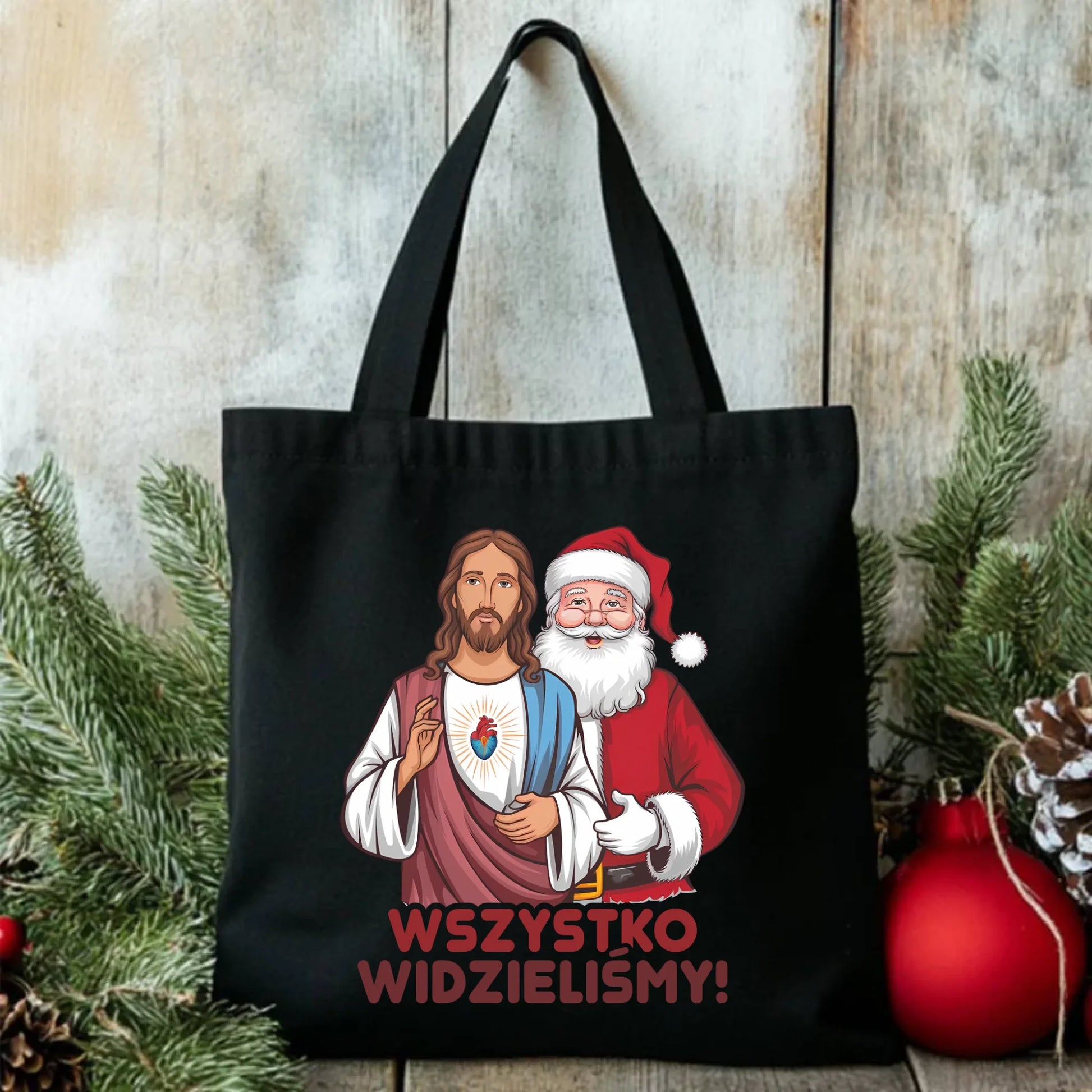 Torba świąteczna - Jezus i Mikołaj Wszystko widzieliśmy BN89 - StoryCups.pl