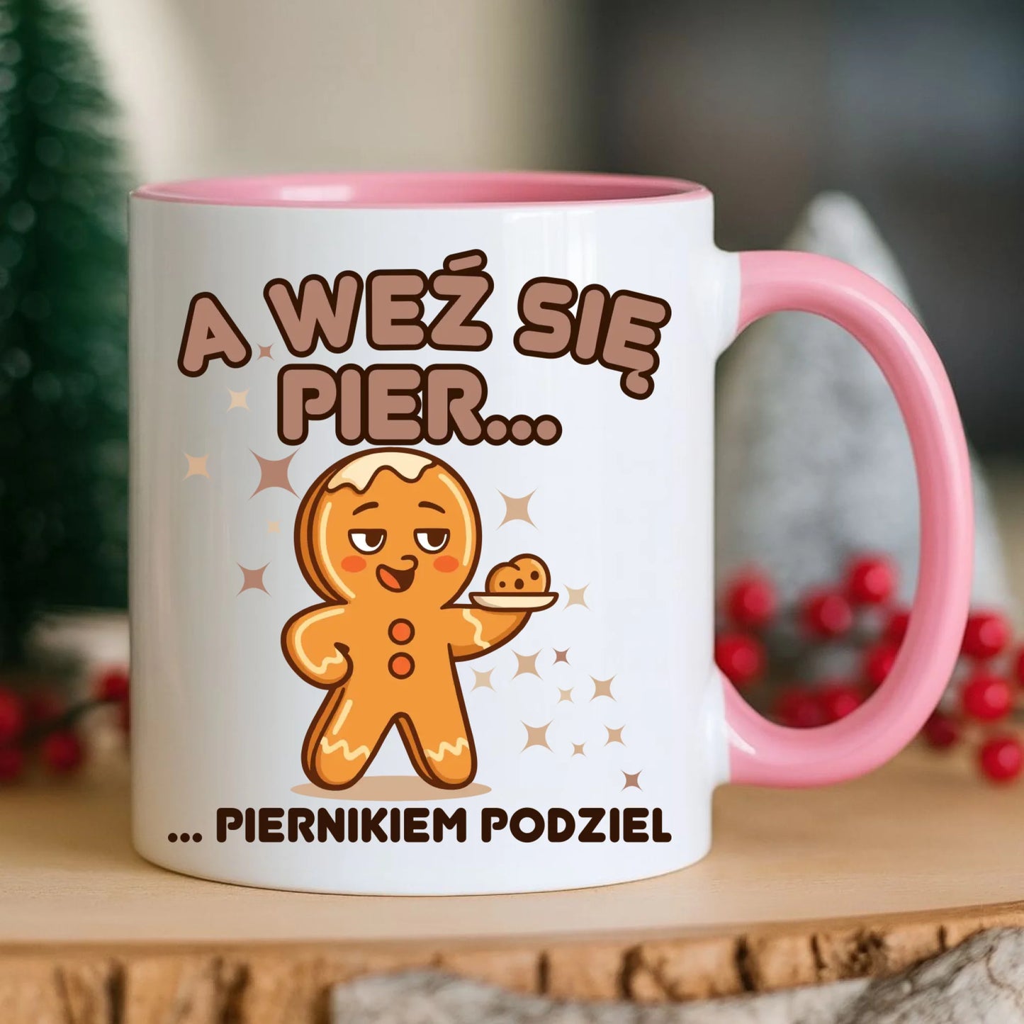 Kubek świąteczny - Piernik A weź się pier... piernikiem podziel BN87 - StoryCups.pl