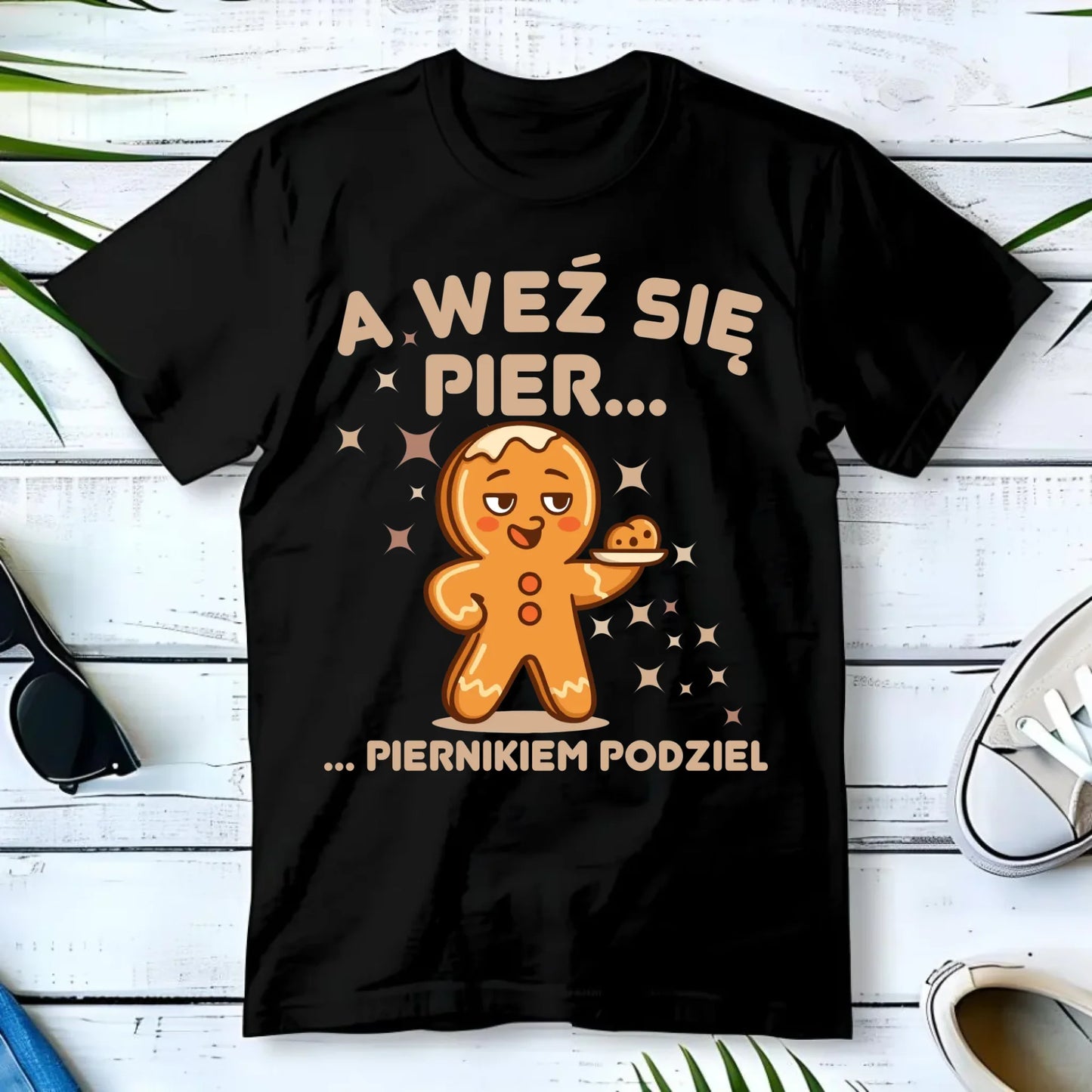 Koszulka męska świąteczna - Piernik A weź się pier... piernikiem podziel BN87 - StoryCups.pl
