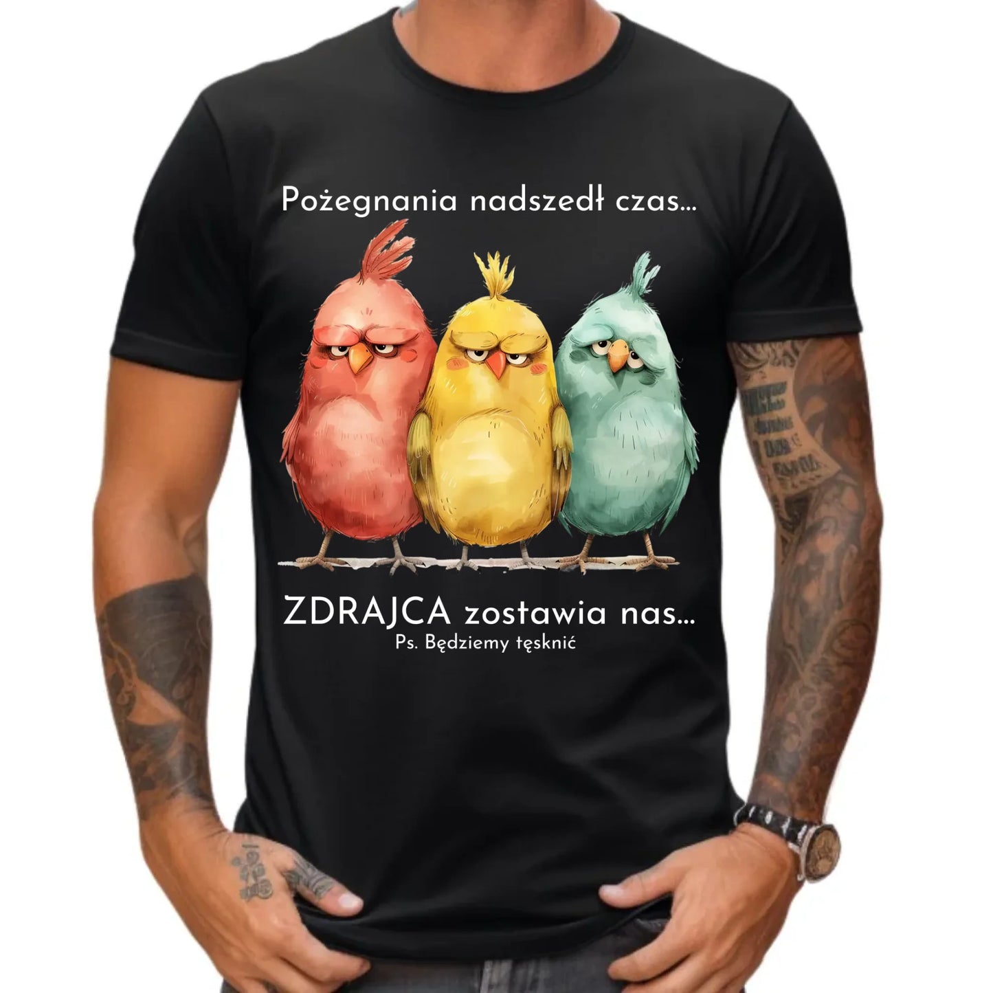 Koszulka męska na odejście z pracy - Pożegnania nadszedł czas OP05