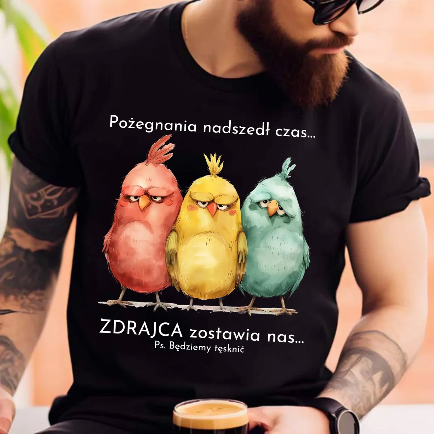 Koszulka męska na odejście z pracy - Pożegnania nadszedł czas OP05