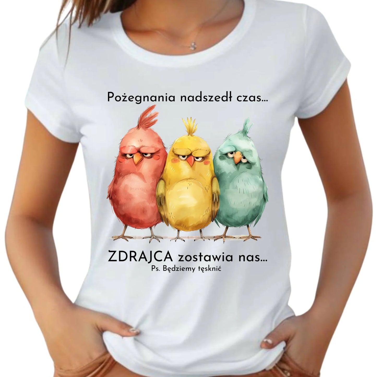 Koszulka damska na odejście z pracy - Pożegnania nadszedł czas OP05 - StoryCups.pl