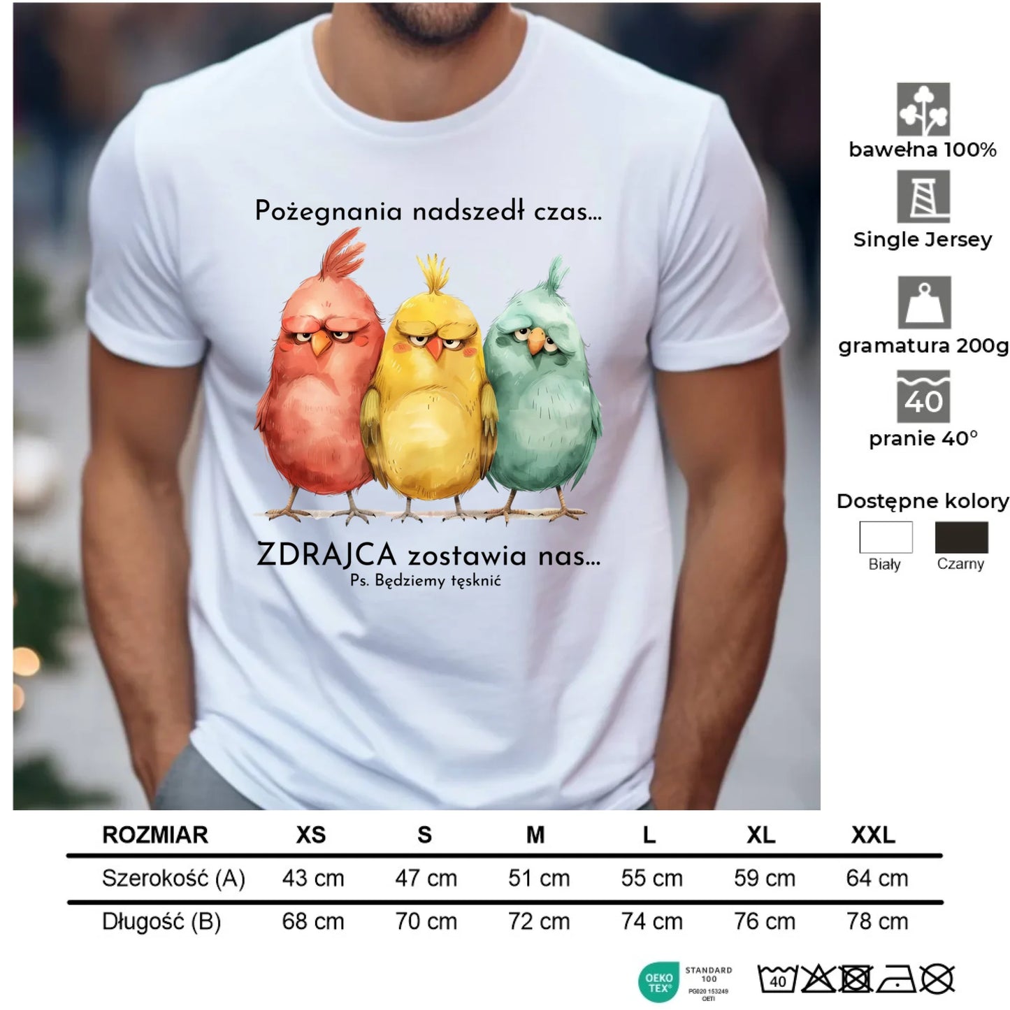 Koszulka męska na odejście z pracy - Pożegnania nadszedł czas OP05