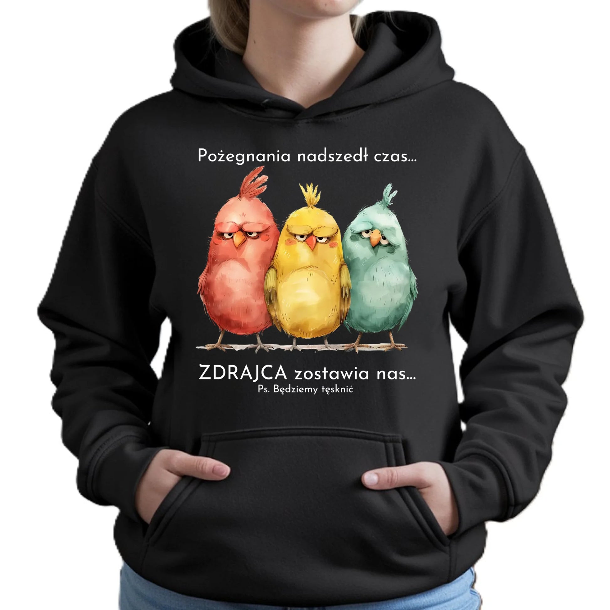 Bluza damska z kapturem na odejście z pracy - Pożegnania nadszedł czas OP05 - StoryCups.pl