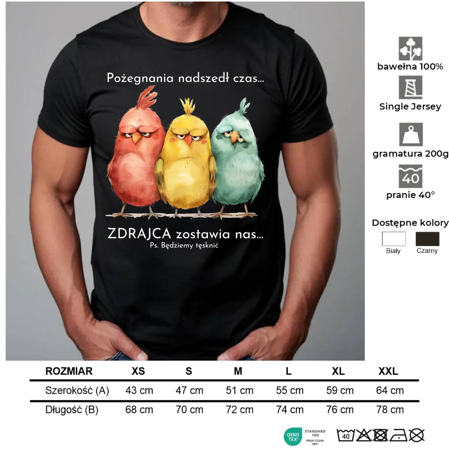 Koszulka męska na odejście z pracy - Pożegnania nadszedł czas OP05