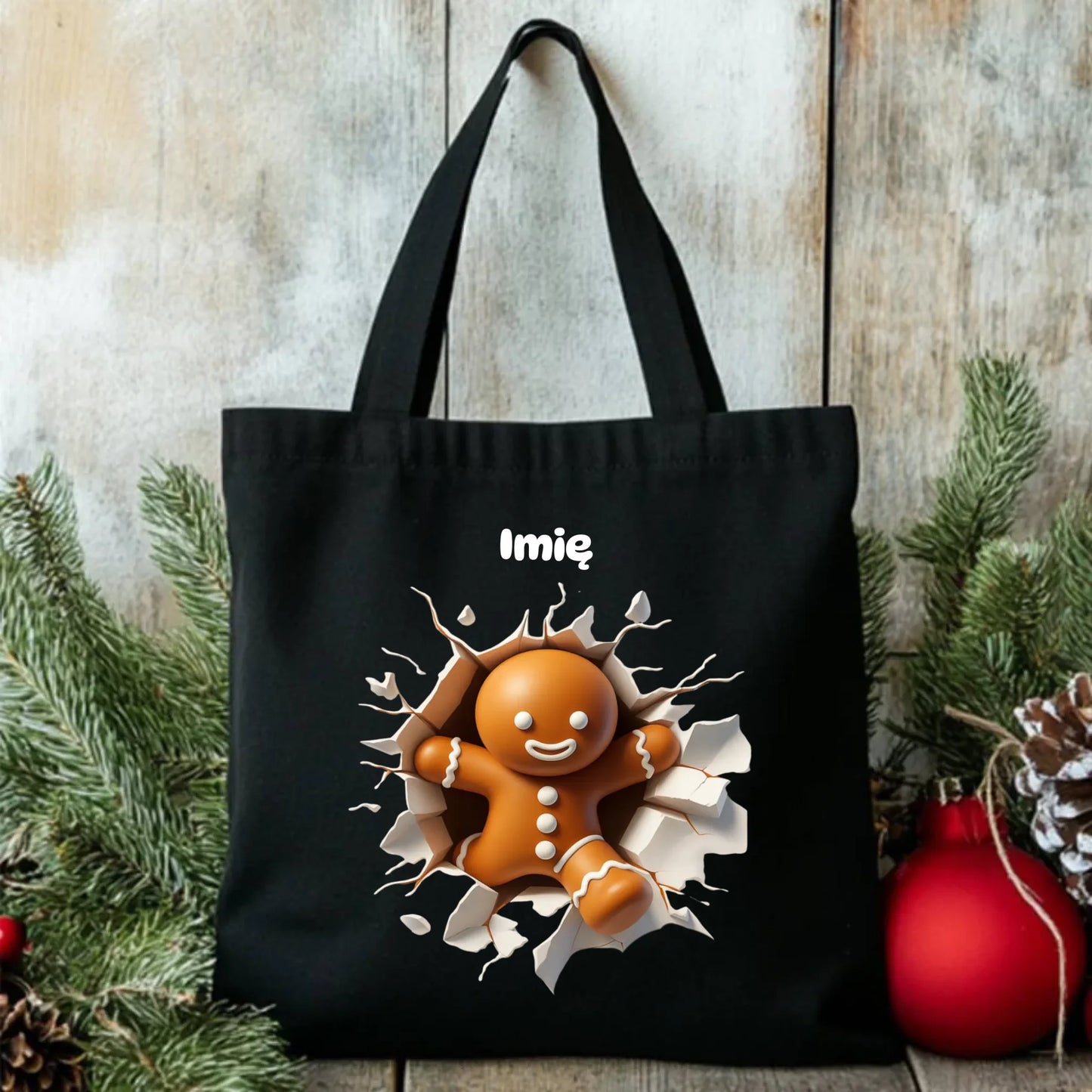 Pierniczek 3D | Personalizowana torba świąteczna BN81