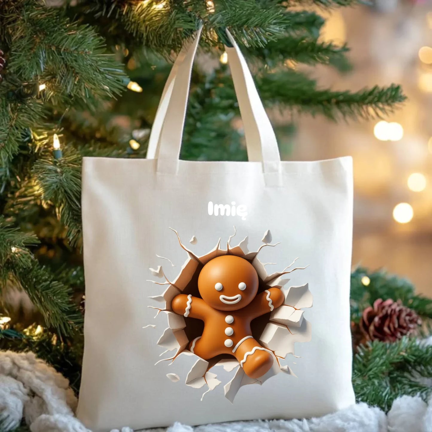 Pierniczek 3D | Personalizowana torba świąteczna BN81