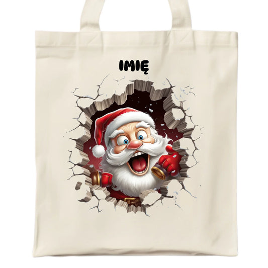 Torba świąteczna - Mikołaj 3D - personalizowana BN85