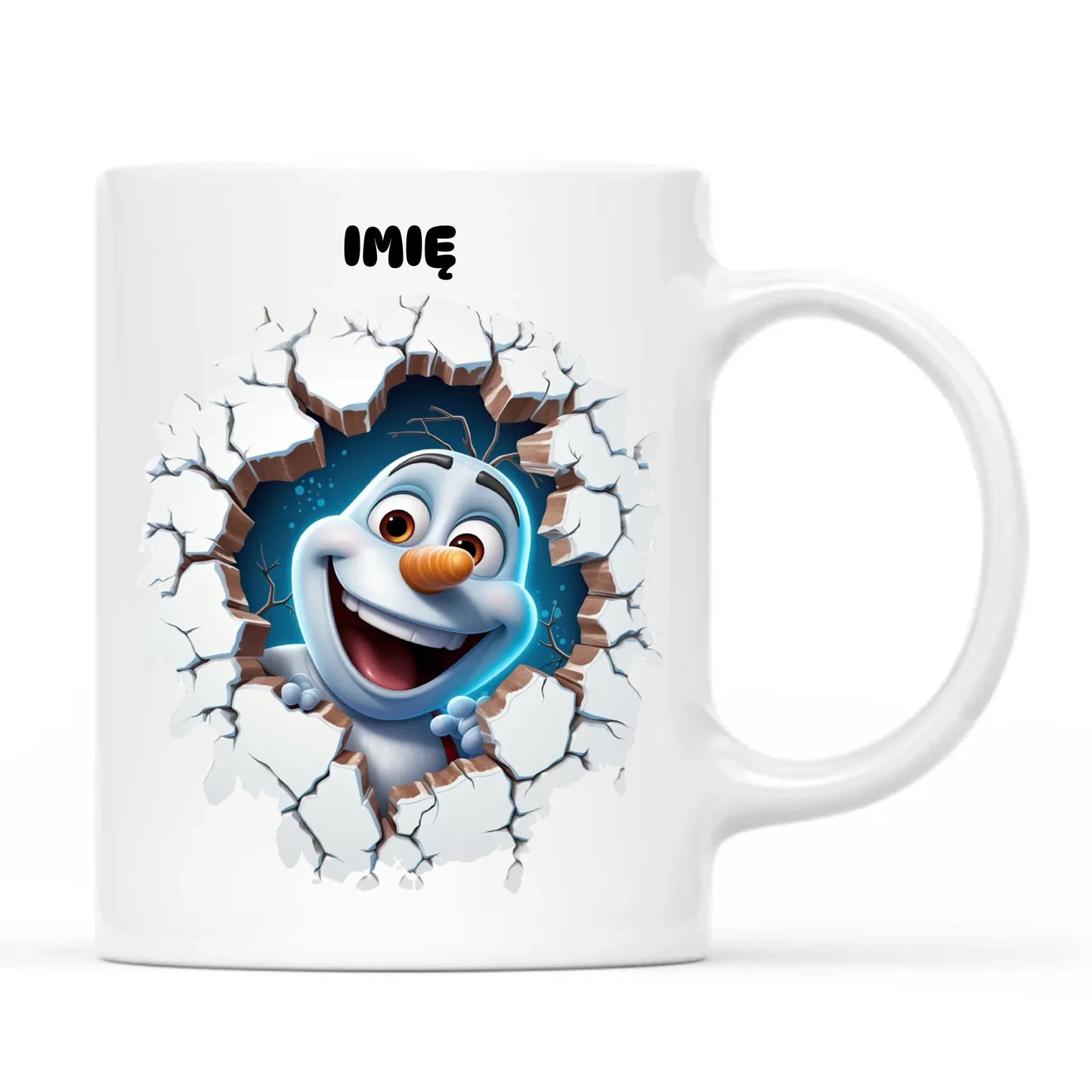 Kubek świąteczny - Bałwan 3D - personalizowany BN84 - StoryCups.pl