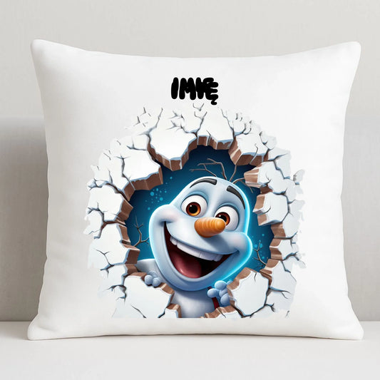 Poduszka świąteczna - Bałwan 3D - personalizowana BN84