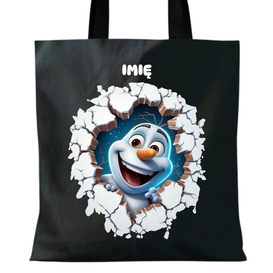 Torba świąteczna - Bałwan 3D - personalizowana BN84 - StoryCups.pl