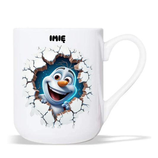 Kubek elegant świąteczny - Bałwan 3D - personalizowany BN84 - StoryCups.pl