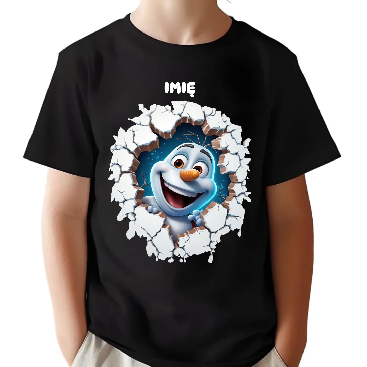 Koszulka dziecięca świąteczna - Bałwan 3D - personalizowana BN84 - StoryCups.pl