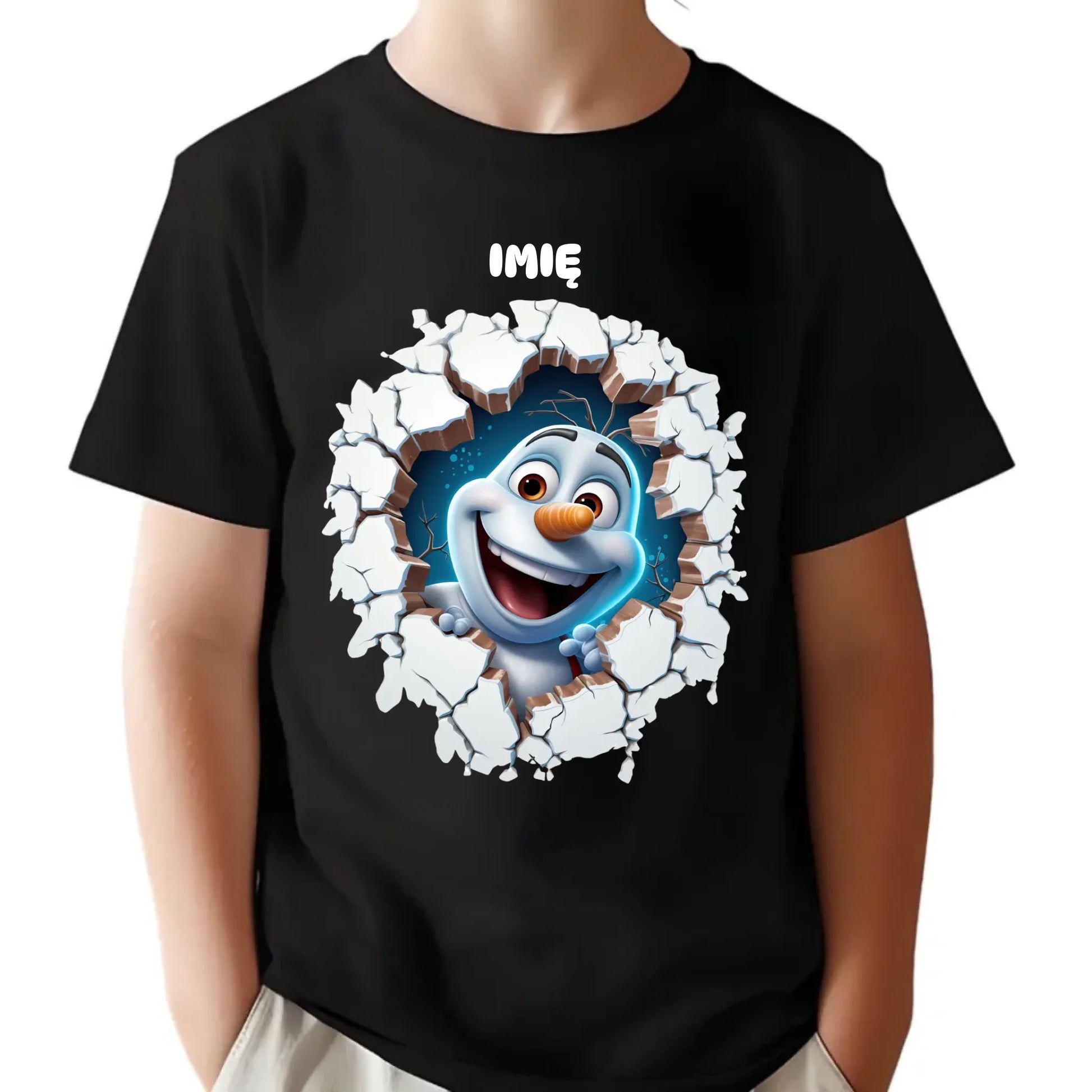 Koszulka dziecięca świąteczna - Bałwan 3D - personalizowana BN84 - StoryCups.pl