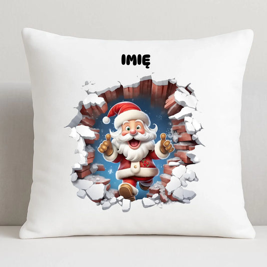 Poduszka świąteczna - Mikołaj 3D - personalizowana BN83 - StoryCups.pl