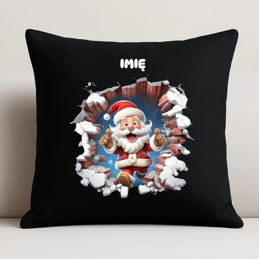 Poduszka dekoracyjna świąteczna - Mikołaj 3D - personalizowana BN83 - StoryCups.pl