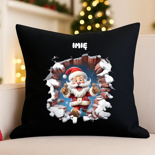 Poduszka dekoracyjna świąteczna - Mikołaj 3D - personalizowana BN83 - StoryCups.pl