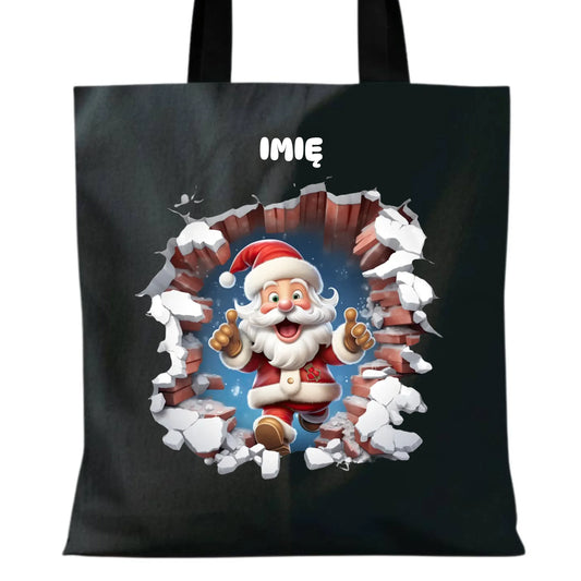 Torba świąteczna - Mikołaj 3D - personalizowana BN83 - StoryCups.pl