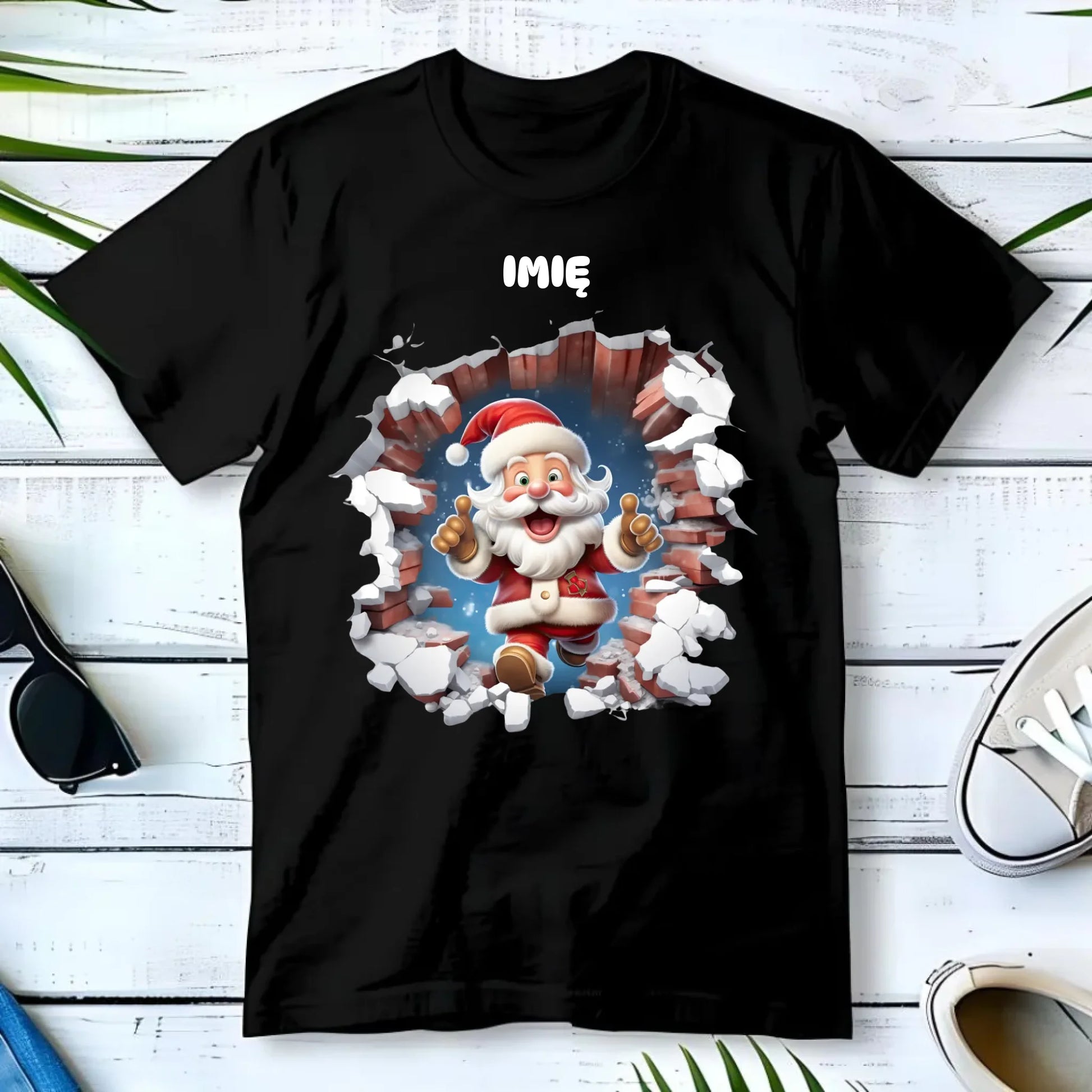 Koszulka męska świąteczna - Mikołaj 3D - personalizowana BN83 - StoryCups.pl