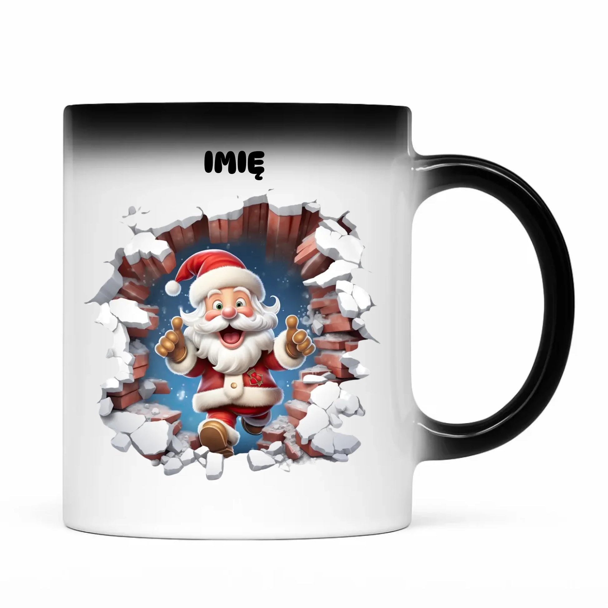 Kubek magiczny świąteczny - Mikołaj 3D - personalizowana BN83 - StoryCups.pl