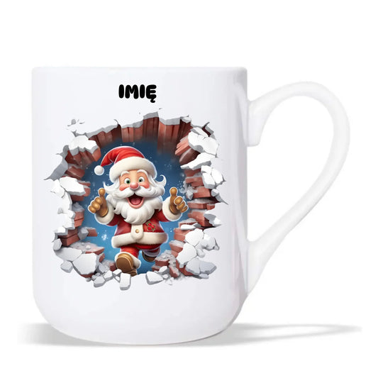 Kubek elegant świąteczny - Mikołaj 3D - personalizowana BN83 - StoryCups.pl