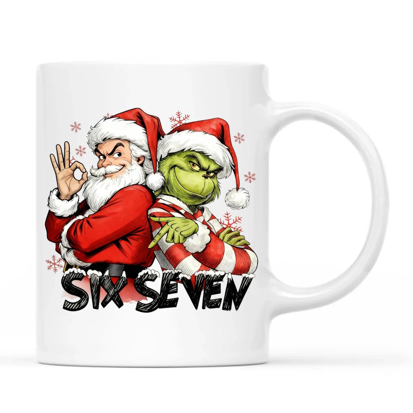 Kubek świąteczny - Mikołaj i Grinch six seven 67 BN148 - StoryCups.pl