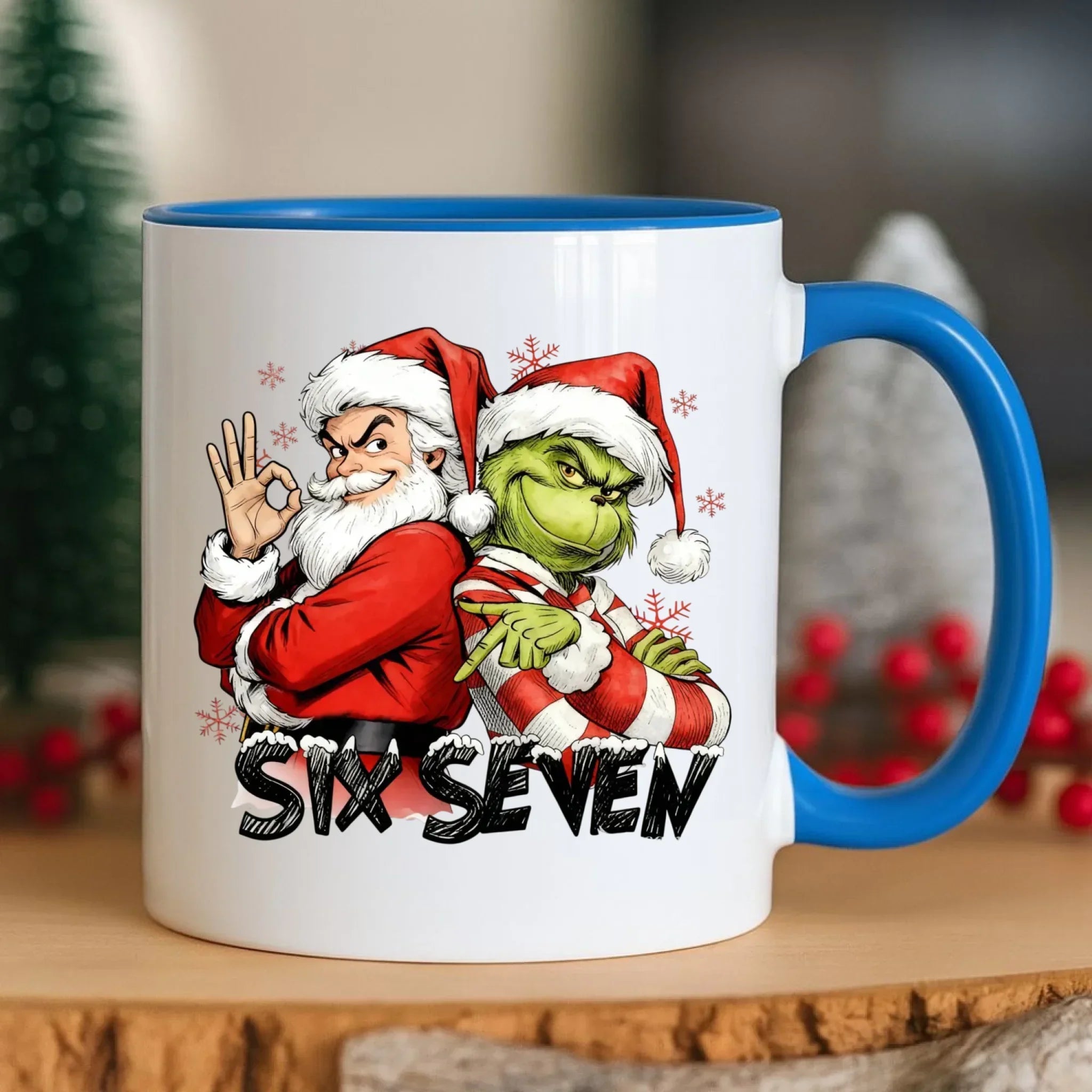 Kubek świąteczny - Mikołaj i Grinch six seven 67 BN148 - StoryCups.pl