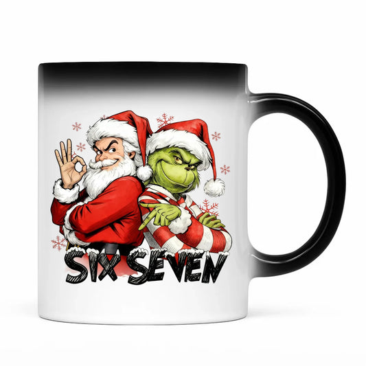 Kubek magiczny świąteczny - Mikołaj i Grinch six seven 67 BN148 - StoryCups.pl