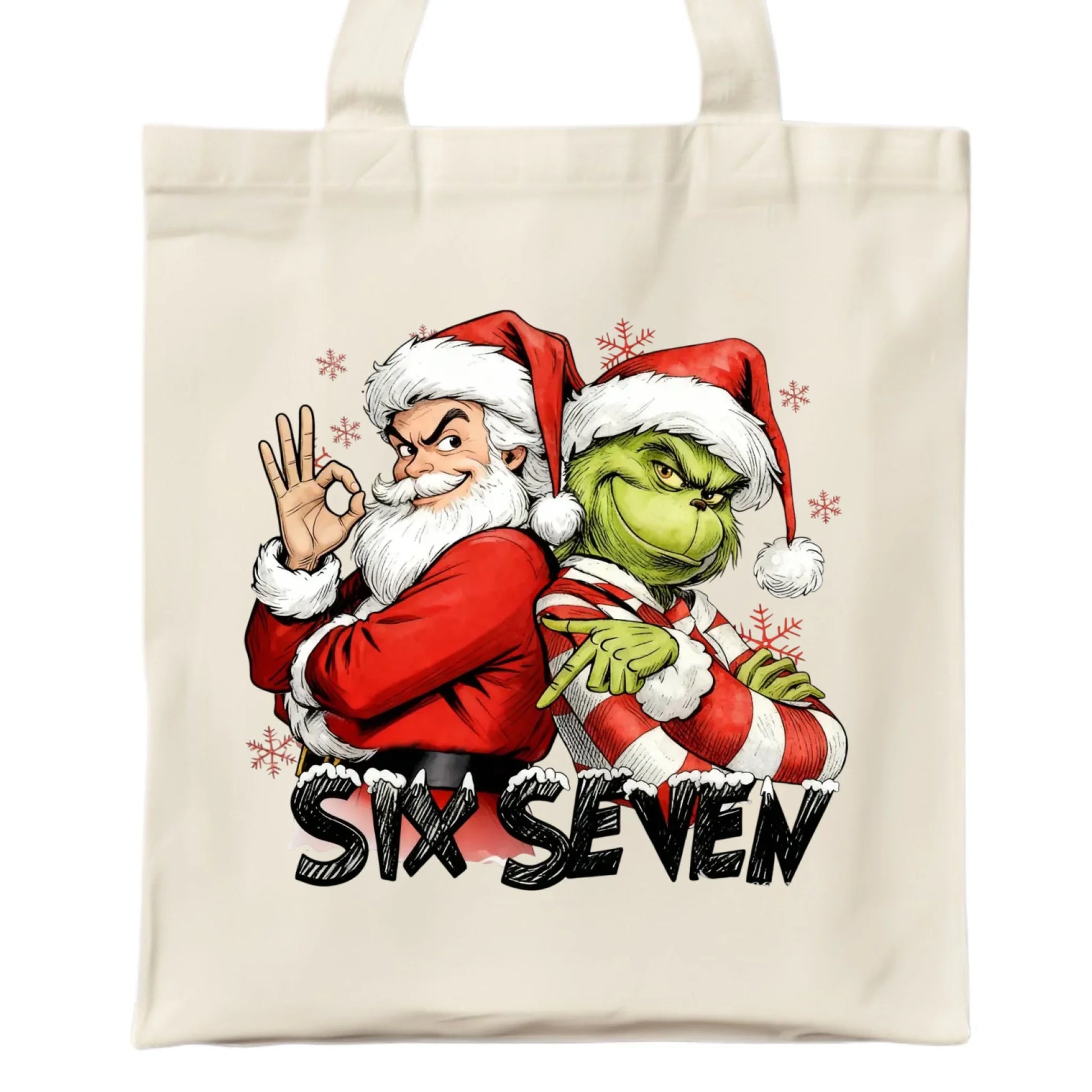 Torba świąteczna - Mikołaj i Grinch six seven 67 BN148 - StoryCups.pl