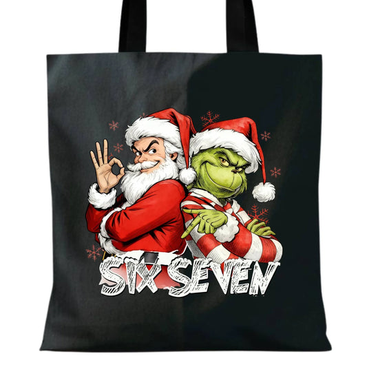 Torba świąteczna - Mikołaj i Grinch six seven 67 BN148 - StoryCups.pl