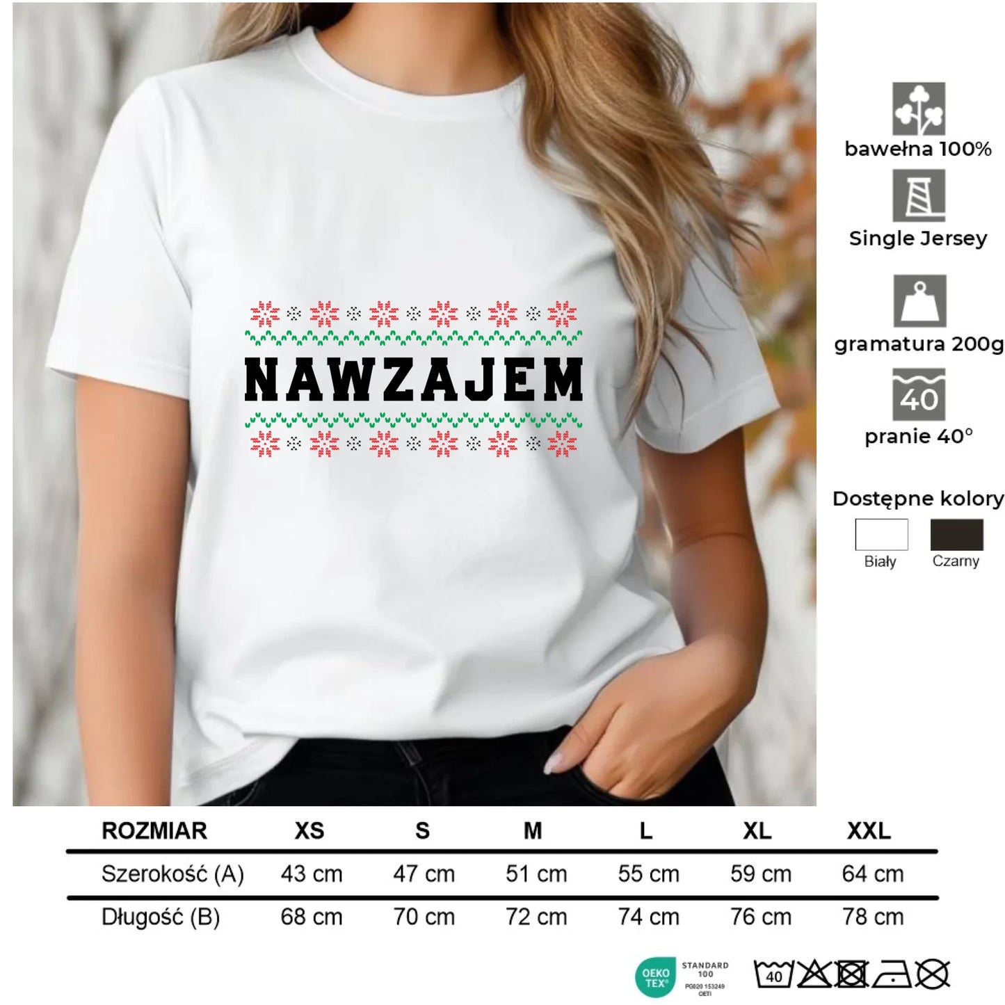 Koszulka damska świąteczna - Nawzajem BN150 - StoryCups.pl