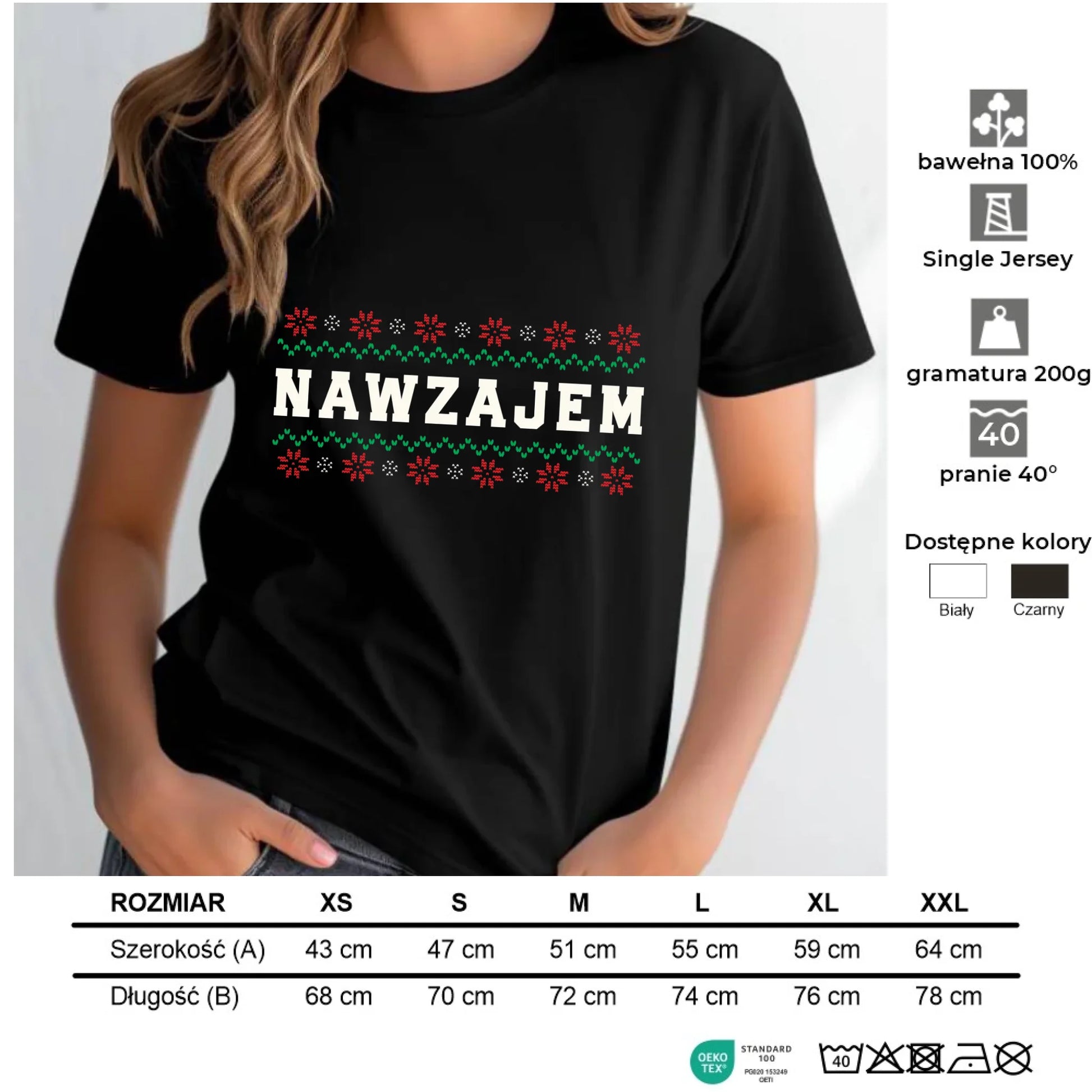 Koszulka damska świąteczna - Nawzajem BN150 - StoryCups.pl