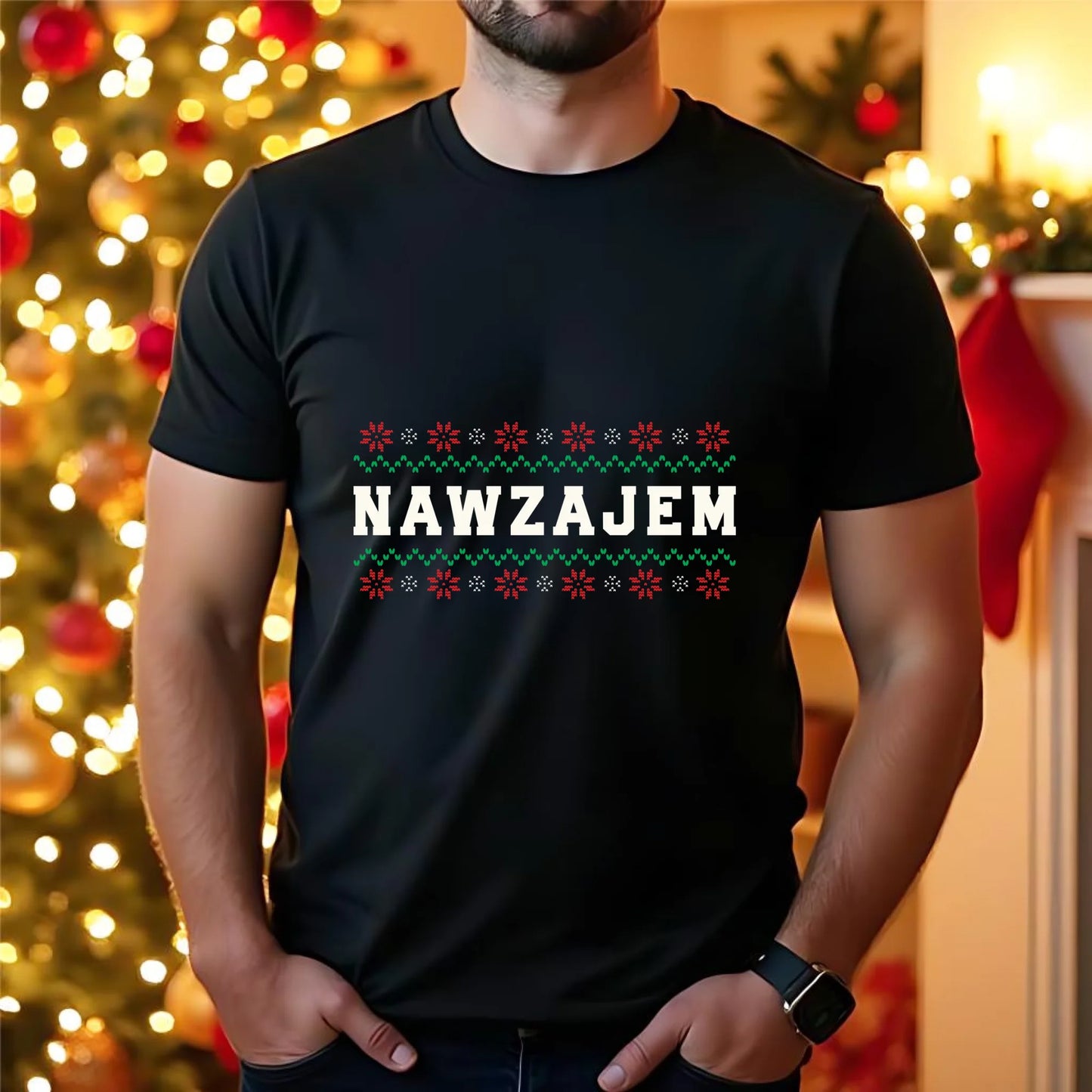 Koszulka męska świąteczna - Nawzajem BN150 - StoryCups.pl