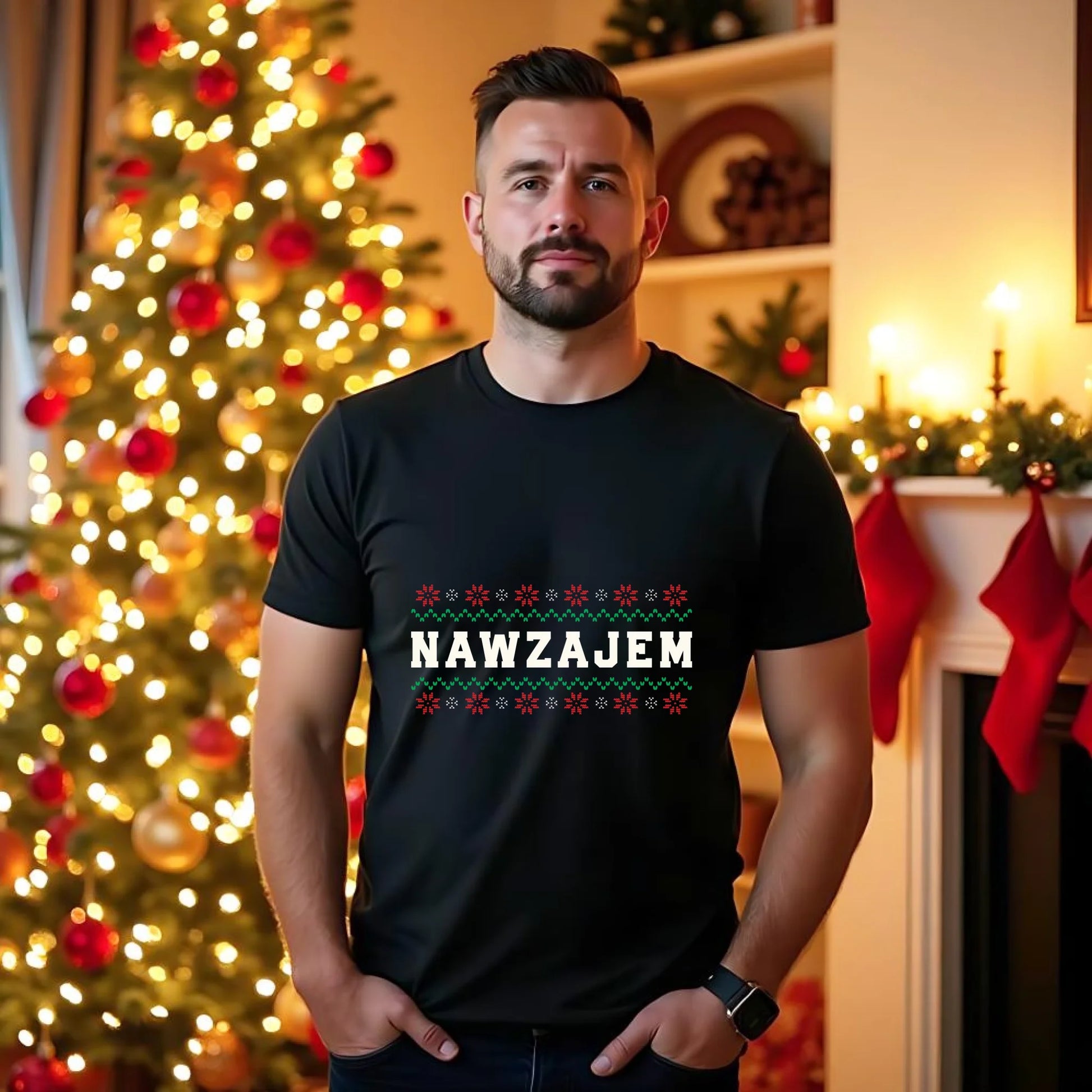 Koszulka męska świąteczna - Nawzajem BN150 - StoryCups.pl