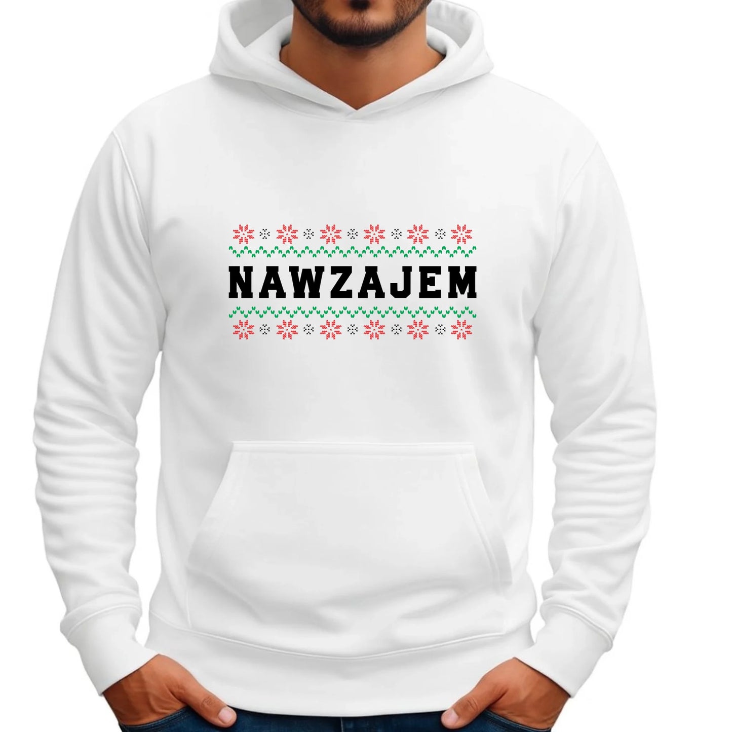 Bluza męska z kapturem świąteczna - Nawzajem BN150 - StoryCups.pl