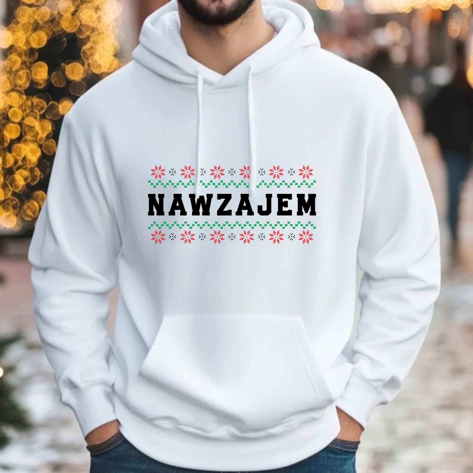 Bluza męska z kapturem świąteczna - Nawzajem BN150 - StoryCups.pl