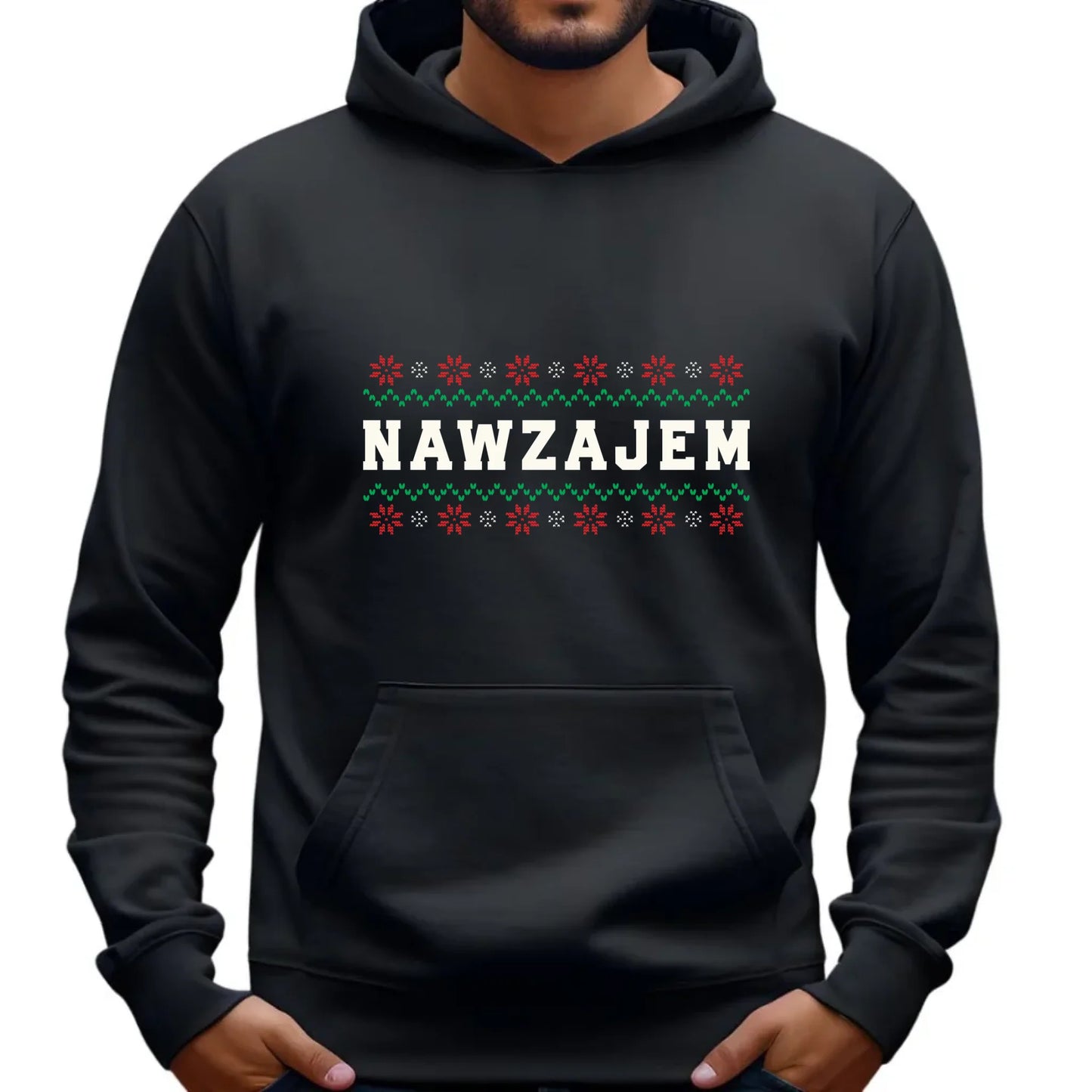 Bluza męska z kapturem świąteczna - Nawzajem BN150 - StoryCups.pl