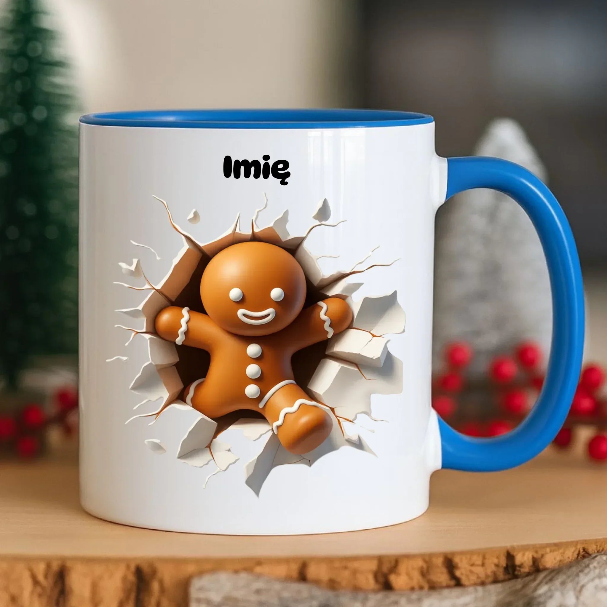 Kubek świąteczny - Pierniczek 3D - personalizowany BN81 - StoryCups.pl