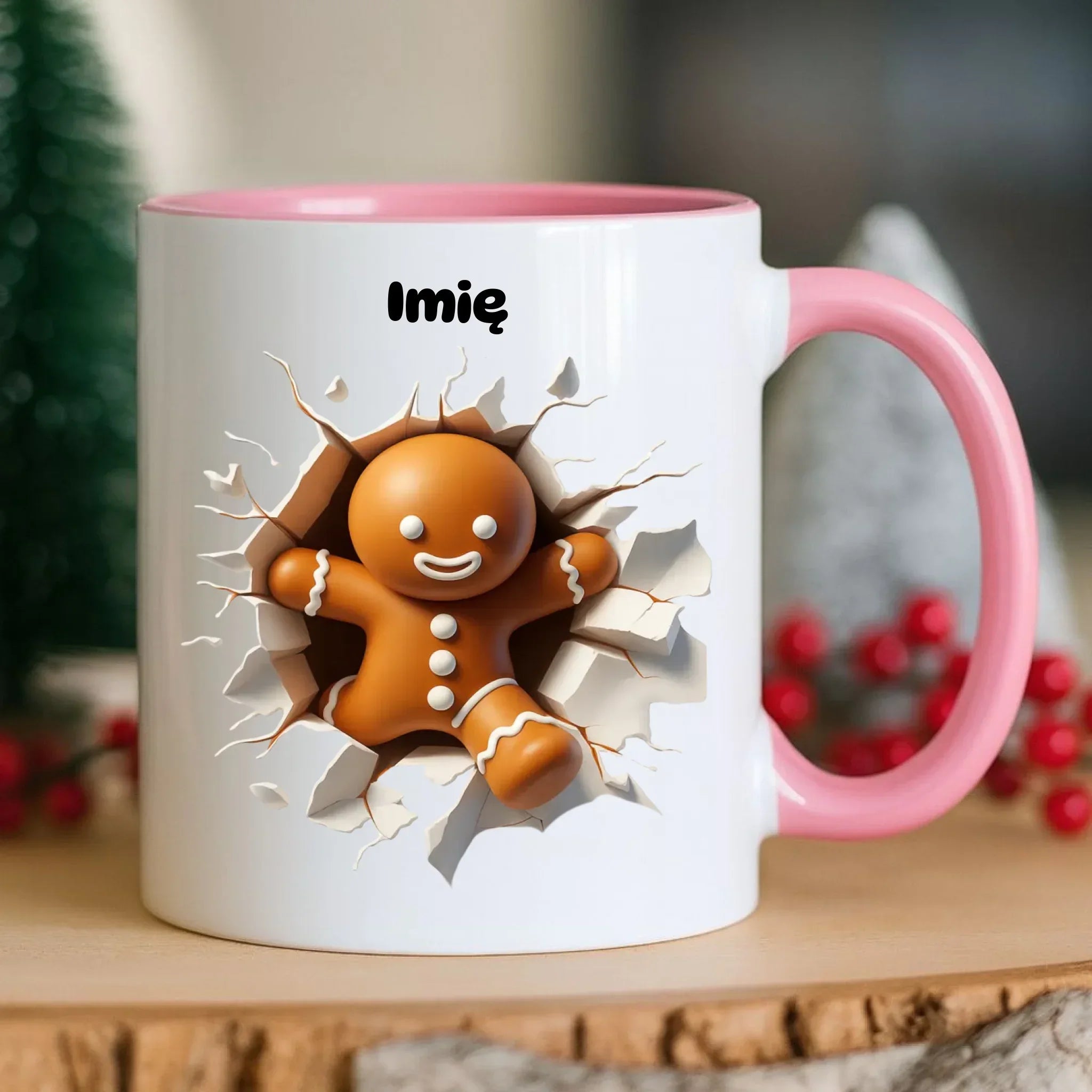 Kubek świąteczny - Pierniczek 3D - personalizowany BN81 - StoryCups.pl