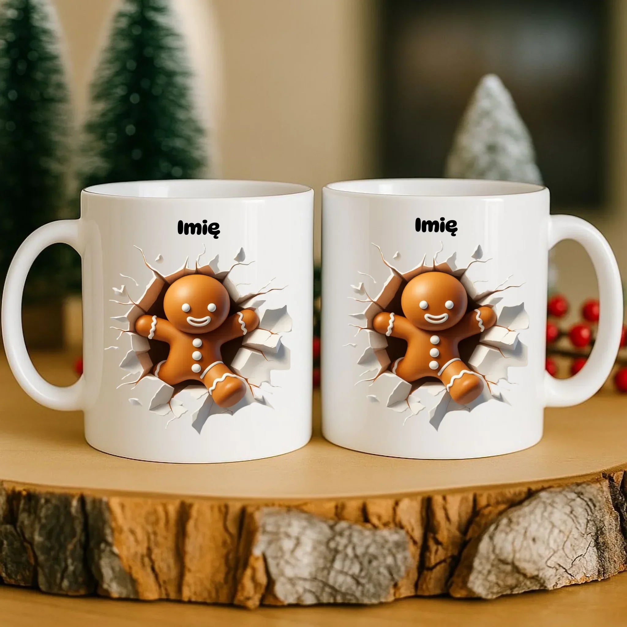 Kubek świąteczny - Pierniczek 3D - personalizowany BN81 - StoryCups.pl